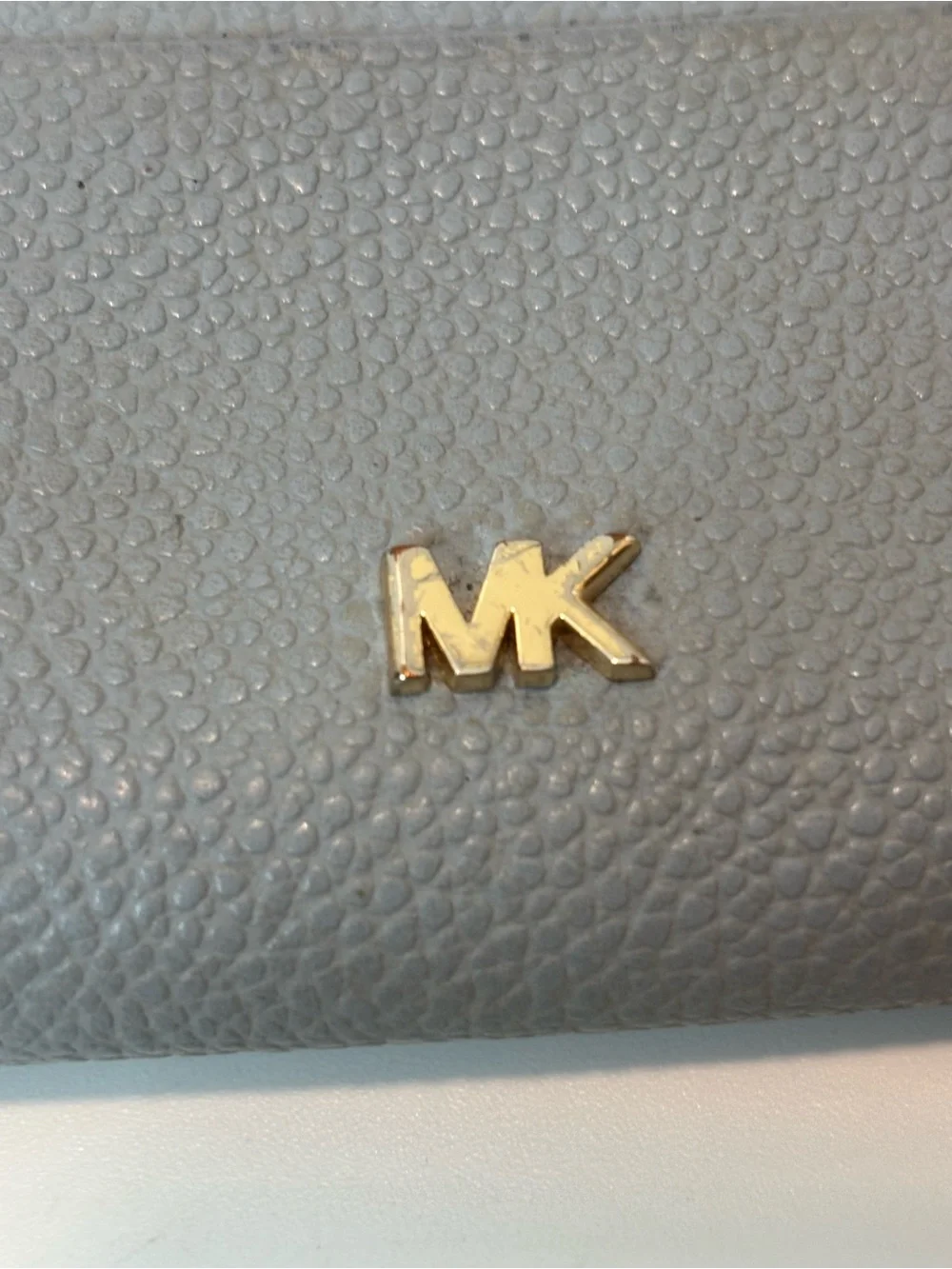 MICHAEL KORS ($138) Jet Set Travel Small  Steel Blue Pebbled Leather Wallet